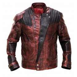 Starlord Leather Jacket Maroon - Guardians of Galaxy 2