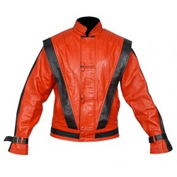 MJ Thriller Red Classic Leather Jacket